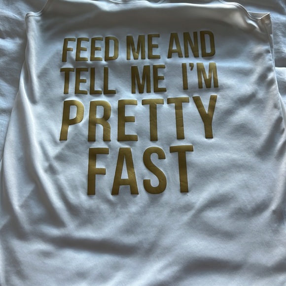 Feed Me and Tell Me I’m Pretty Fast running tank top Sarah Marie Design Studio - Picture 9 of 9